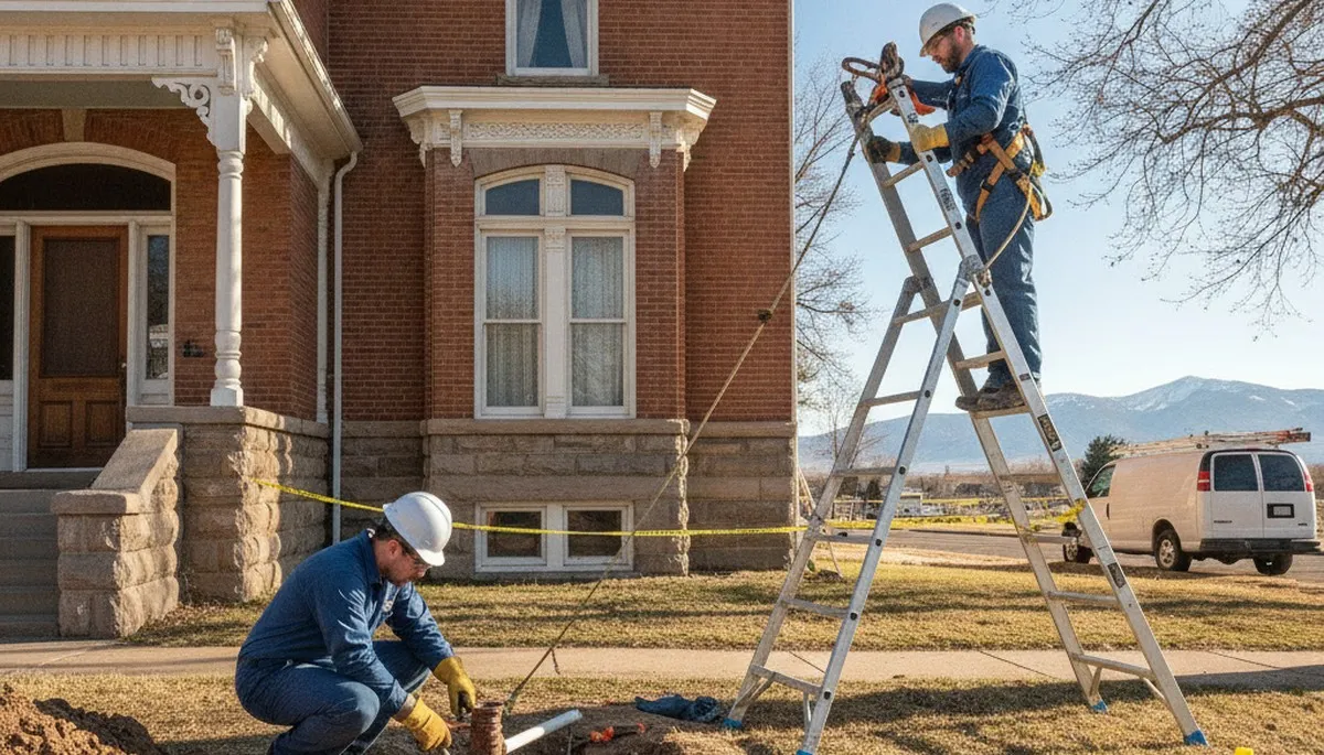 Reno, NV plumber repairing a residential pipe for reliable plumbing service